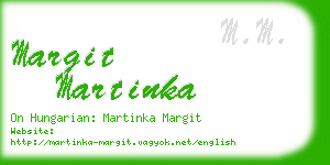 margit martinka business card